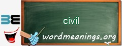 WordMeaning blackboard for civil